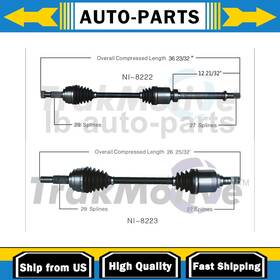 Lapa230418254714-cp Trakmotive For Nissan Sentra 2.0l 2007-2012 Front Cv Joint Axle Shaft 2pcs