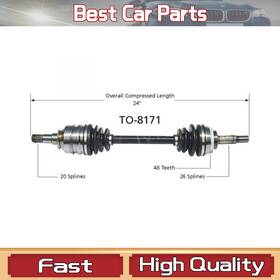 Lste20231026ys0954 Trakmotive Fits Toyota Mr2 Spyder 2003 2004 2005 Cv Joint Rear Left Axle Shaft