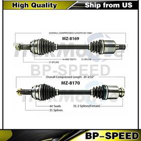 S2qyrp250828s02584 Trakmotive Fits Mazda Cx-9 2007-2014 2 X Front Cv Joint Axle Shaft
