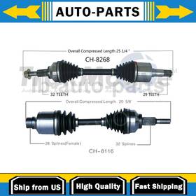 Scars05082025l18862 Trakmotive For Dodge Journey 2011-2017 Awd Fwd 2x Cv Axle Shaft Front Set