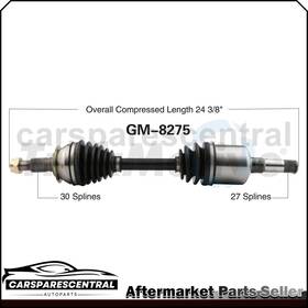 Spae240617208074-ca Trakmotive Cv Joint Axle Front Right Passenger Side For Chevrolet Malibu 1.5l 2016