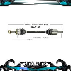 Sspcpcom250911a366 Trakmotive Front Left Cv Axle Shaft For Hyundai Accent 2006 2007 2008 2009 2010 2011