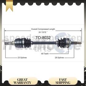 Sspp240902287914 Trakmotive 1 Front Left Cv Axle Shaft Fits Toyota Paseo 1.5l Tercel