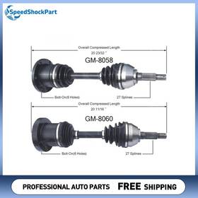 Sspt250702196363 Trakmotive Front Left Right Cv Axle Shaft For Buick Riviera 1979-1985