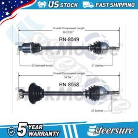 Stee250820407328 Trakmotive Front Left Right Cv Axle Shaft For 1984-1986 Renault Encore