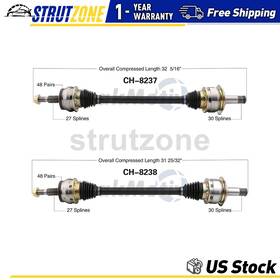 Stsu250108098379 Trakmotive 2 Rear Cv Joints Axle Shaft Fits Dodge Challenger 6.4l Charger 6.1l