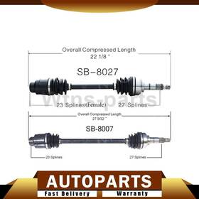 Szfz20250710-29 Trakmotive 2x Front Cv Joints Axle Shaft Shafts For Subaru Justy 1989-1990