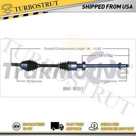 Tbsdoyt120241116111635a Trakmotive 1pc Front Right Cv Axle Shaft Fits 2005 2006 2007 2008 Mini Cooper