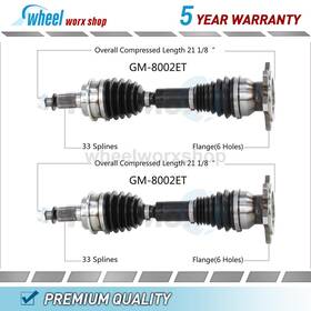 Whel250725041638 Trakmotive Front Cv Axle Shaft For Gmc K2500 4.3l 1988-1995 5.7l 1988-2000