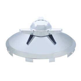 10160 United Pacific Axle Hub Cap Front Universal Chrome With 3 Bar
