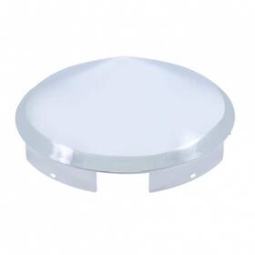 20150 United Pacific Axle Hub Cap Front 5 Even Notched Stainless Steel