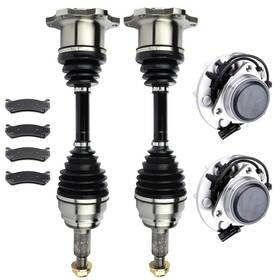 13389245 Usdealsparts Front Cv Axle Brake Pads Wheel Hub Bearing For 2002-06 Chevrolet Avalanche 1500