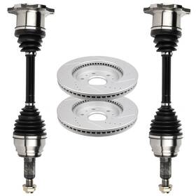 13511957 Vaultpro Front 2 Brake Discs Rotors Cv Axle Fits Gmc Yukon Xl 1500 2007-2015