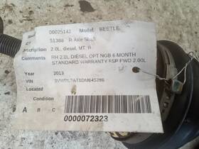 447-51388r Volkswagen Passenger Right Axle Shaft 2.0l Diesel Fits 13-16 Beetle 311737