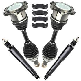 12073207 Youthighparts Front Cv Axle And Brake Pads Struts For 2002-04 Chevy Silverado 1500 Wt 4.8l