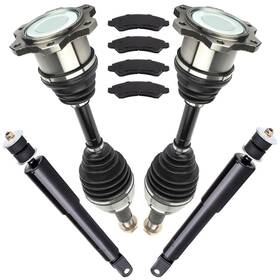12073208 Youthighparts Front Cv Axle And Brake Pads Struts For 2005-2006 Chevy Silverado 1500 4.8 5.3l