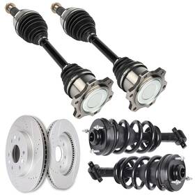 12374412 Youthighparts New Front Cv Axle Brake Rotors Complete Struts For 2008-2012 Chevy Avalanche Ltz