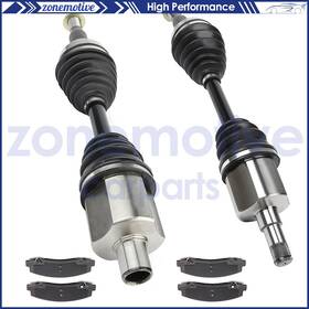 12759766 Zonemotive For 2006 2007 Chevrolet Monte Carlo 3.5l 5.3l Front Cv Axle Brake Ceramic Pads