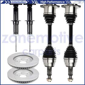 12759768 Zonemotive Front Cv Axle Brake Rotors Struts Fits 2007-2013 Gmc Sierra 1500 Slt Sle 5.3l