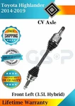Gsp Oem Front Left Cv Axle For 2014-2019 Toyota Highlander Lifetime Warranty. Fixed Price $114.67.