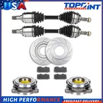 For 2005-2010 Toyota Tacoma Front Cv Axle+brake Pads&rotors+wheel Bearing Hub. Fixed Price $300.99.