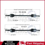 2008 2012 Ford Escape Trakmotive Rear Left Right Cv Axle Shaft. Fixed Price $282.97.