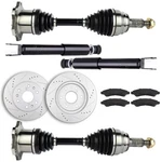 For 05-06 Chevrolet Silverado 1500 Front Cv Axle+ Struts+brake Pads & Rotors. Fixed Price $329.16.