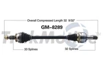 Surtrack Rear Passenger Right Cv Axle Shaft GM-8289. Fixed Price $147.08.