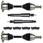 8PCS Front Cv Axle & Brake Pads Struts For Chevrolet Silverado 1500 1999-2004. Fixed Price $198.98.