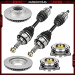 Front Cv Axle+brake Rotors+wheel Bearing Hub For Toyota Fj Cruiser 4.0L 07-13. Fixed Price $291.29.