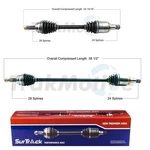 Surtrack Pair Set Front Cv Axle Shafts For Mitsubishi Lancer 2008-2017 Manual. Fixed Price $202.95.