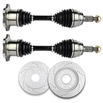 Front Brake Discs Rotors + Cv Axle Shaft For Chevrolet Tahoe 2000-2001 4.8L. Fixed Price $210.23.