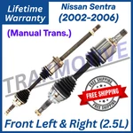 New Oe Front Cv Axles For 2002-2006 Nissan Sentra 2.5L Manual Transmission.. Fixed Price $224.99.