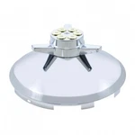 United Pacific 20195 Axle Hub Cap Front, 6 Uneven Notched, Stainless, With Gun. Fixed Price $35.83.