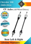 New Oe Rear Cv Axles For 2009-2014 Chrysler 300 4X4 Lifetime Warranty. Fixed Price $297.60.
