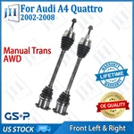 Oe Front Pair Left Right Cv Axle Shaft Set For 02-08 Audi A4 Quattro Awd Manual. Fixed Price $230.88.