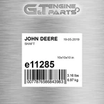 E11285 Shaft Fits John Deere (surplus Open Box). Fixed Price $327.11.