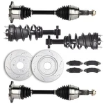 For Suburban 1500 5.3L 2011-2013 Front Cv Axle+complete Struts+brake Pads&rotors. Fixed Price $451.88.