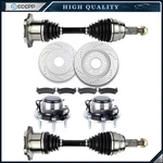 Front Cv Axle+brake Pads&rotors+wheel Hub Bearing For Escalade 5.3L 2002-2005. Fixed Price $336.28.