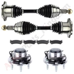 Cv Axle 4P Brake Pads +2P Wheel Hub Bearing For 99-04 Gmc Sierra 1500 4.3L. Fixed Price $274.55.