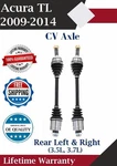 New Oe Rear Cv Axles For 2009-2014 Acura Tl 3.5L 3.7L Lifetime Warranty. Fixed Price $272.31.