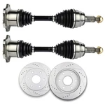 Front Left & Right Cv Axle + Brake Discs Rotors For Chevrolet Tahoe 4.8L 2000-06. Fixed Price $281.58.
