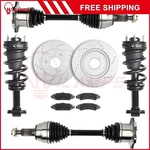 For Gmc Yukon 6.0L 2011-12 Front Cv Axle+complete Struts+brake Pads+rotors. Fixed Price $459.78.