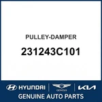 Kia Pulley-damper Oem New 231243C101. Fixed Price $150.05.