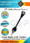 Gsp Oem Front Right Cv Axle For 2015-2019 Volkswagen Gti Lifetime Warranty. Fixed Price $153.01.