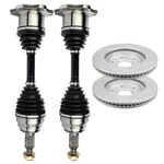 Front Cv Axle + Brake Discs Rotors For Chevrolet Silverado 1500 6.0L 2003-2006. Fixed Price $272.79.