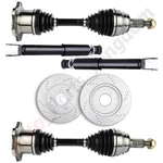Front Cv Axle Shaft +2X Brake Disc Rotors Shock Struts For Silverado 1500. Fixed Price $304.77.