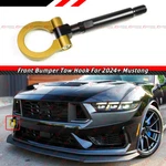 2024-25 Ford Mustang Black Gold Folding Ring Scerw Front Bumper Tow Hook. Fixed Price $23.99.
