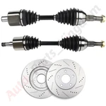 Front Cv Axle+ Brake Discs Rotors For Chevrolet Impala 3.4L 3.8L 2000-2005. Fixed Price $208.90.