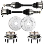 Fits Silverado 1500 4.3L 2008-2013 Front Cv Axle+brake Rotors+wheel Bearing Hub. Fixed Price $357.88.
